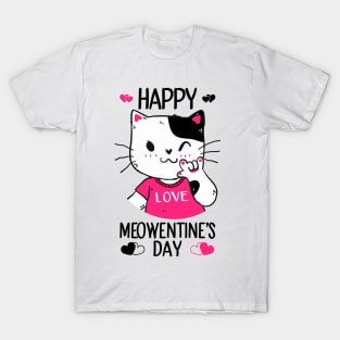 Cute Cat Valentines Day for Girls Kitty Quote T-Shirt